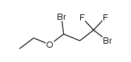 ethyl-1,3-dibromo-3,3-difluoropropyl ether Structure