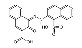 (4E)-3-Oxo-4-[(1-sulfo-2-naphthyl)hydrazono]-3,4-dihydro-2-naphth alenecarboxylic acid Structure