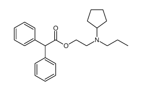 Diphenylacetic acid 2-[(3-cyclopentylpropyl)amino]ethyl ester Structure