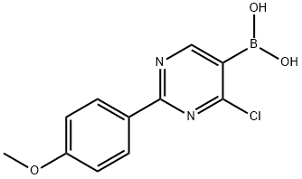 4-Chloro-2-(4-methoxyphenyl)pyrimidine-5-boronic acid Structure