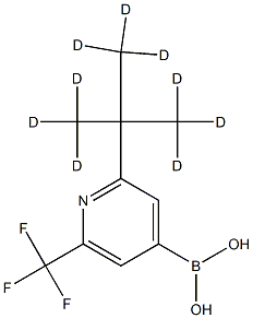 2-(tert-Butyl-d9)-6-trifluoromethylpyridine-4-boronic acid结构式