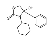 3-cyclohexyl-4-hydroxy-4-phenyl-1,3-thiazolidine-2-thione Structure