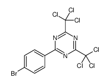 2-(4-bromophenyl)-4,6-bis(trichloromethyl)-1,3,5-triazine结构式