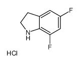 1H-Indole,5,7-difluoro-2,3-dihydro-(9CI)结构式