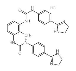 Urea,N,N''-(2-methyl-1,3-phenylene)bis[N'-[4-(4,5-dihydro-1H-imidazol-2-yl)phenyl]-,dihydrochloride (9CI) structure