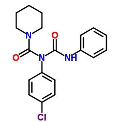 1-Piperidinecarboxamide,N-(4-chlorophenyl)-N-[(phenylamino)carbonyl]- Structure
