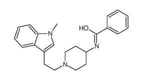 N-[1-[2-(1-methylindol-3-yl)ethyl]piperidin-4-yl]benzamide结构式