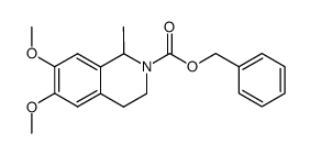 benzyl (6,7-dimethoxy-1-methyl-3,4-dihydro-1H-isoquinolin)-2-carboxylate结构式