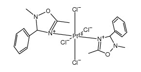 trans-[PtCl4(N=C(Me)O-N(Me)-C(H)(Ph))2]结构式