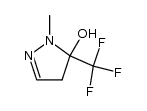 4,5-dihydro-5-hydroxy-1-methyl-5-(trifluoromethyl)pyrazole结构式
