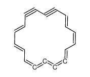 cyclooctadeca-1,2,3,4,5,7,9,15,17-nonaen-11,13-diyne结构式