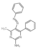 2-Pyrimidinamine,4-methyl-6-phenyl-5-(2-phenyldiazenyl)- structure