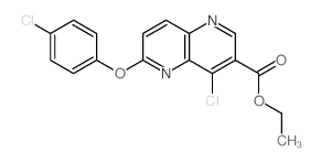 1,5-Naphthyridine-3-carboxylicacid, 4-chloro-6-(4-chlorophenoxy)-, ethyl ester Structure