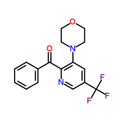 [3-(4-Morpholinyl)-5-(trifluoromethyl)-2-pyridinyl](phenyl)methanone Structure
