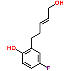 4-Fluoro-2-[(3E)-5-hydroxy-3-penten-1-yl]phenol Structure