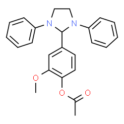 4-(1,3-Diphenyl-2-imidazolidinyl)-2-methoxyphenyl acetate structure