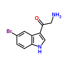 2-Amino-1-(5-bromo-1H-indol-3-yl)ethanone结构式
