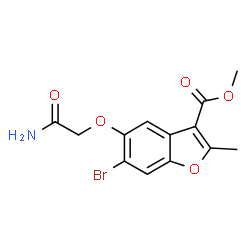 methyl 5-(2-amino-2-oxoethoxy)-6-bromo-2-methyl-1-benzofuran-3-carboxylate Structure