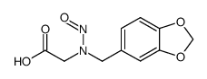 N-benzo[1,3]dioxol-5-ylmethyl-N-nitroso-glycine Structure
