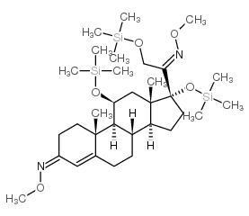 Pregn-4-ene-3,20-dione, 11,17,21-tris[(trimethylsilyl)oxy]-, bis(O-met hyloxime), (11beta)- picture