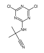 2-[(4,6-dichloro-1,3,5-triazin-2-yl)amino]-2-methylpropiononitrile structure