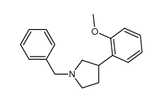 1-benzyl-3-(2-methoxyphenyl)pyrrolidine结构式