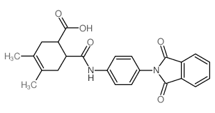 6-[[4-(1,3-dioxoisoindol-2-yl)phenyl]carbamoyl]-3,4-dimethylcyclohex-3-ene-1-carboxylic acid Structure