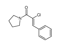 Pyrrolidine, 1-(2-chloro-1-oxo-3-phenyl-2-propenyl)- (9CI) Structure