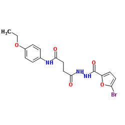 4-[2-(5-Bromo-2-furoyl)hydrazino]-N-(4-ethoxyphenyl)-4-oxobutanamide结构式