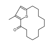 15-methyl-16-thiabicyclo[11.2.1]hexadeca-1(15),13-dien-2-one结构式