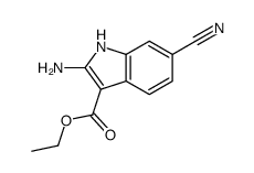 ethyl 2-amino-6-cyano-1H-indole-3-carboxylate结构式