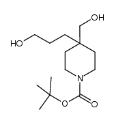 1,1-dimethylethyl 4-(hydroxymethyl)-4-(3-hydroxypropyl)-1-piperidinecarboxylate Structure
