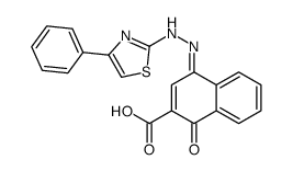 1-oxo-4-[(4-phenyl-1,3-thiazol-2-yl)hydrazinylidene]naphthalene-2-carboxylic acid Structure