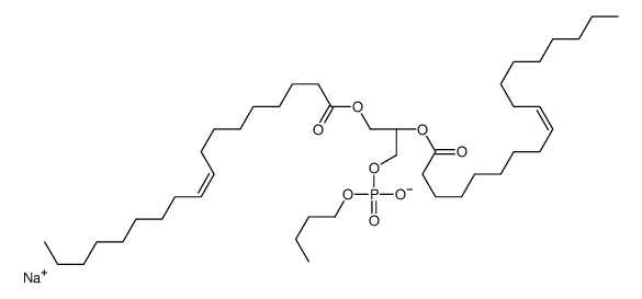 sodium,[(2R)-2,3-bis[[(Z)-octadec-9-enoyl]oxy]propyl] butyl phosphate结构式