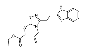 [[5-[2-(1H-Benzimidazol-2-yl)ethyl]-4-(2-propenyl)-4H-1,2,4-triazol-3-yl]thio]acetic acid ethyl ester结构式