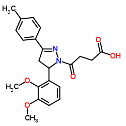 4-[5-(2,3-Dimethoxyphenyl)-3-(4-methylphenyl)-4,5-dihydro-1H-pyrazol-1-yl]-4-oxobutanoic acid结构式