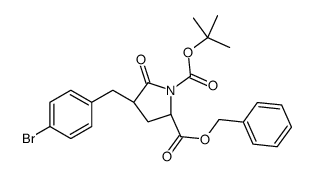 2-O-benzyl 1-O-tert-butyl (2S,4R)-4-[(4-bromophenyl)methyl]-5-oxopyrrolidine-1,2-dicarboxylate Structure