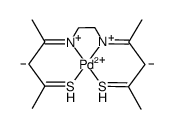 N,N'-ethylenebis(monothioacetylacetoniminato)palladium(II)结构式