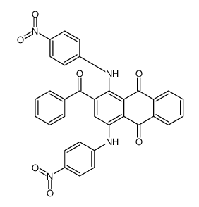 2-benzoyl-1,4-bis(4-nitroanilino)anthracene-9,10-dione结构式