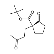 (R)-2-oxo-1-(3-oxobutyl)cyclopentanecarboxylic acid tert-butyl ester Structure