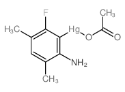 acetyloxy-(2-amino-6-fluoro-3,5-dimethylphenyl)mercury Structure