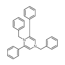 Pyrazine, 1,4-dihydro-2,6-diphenyl-1,4-bis(phenylmethyl)- Structure