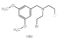 Benzenemethanamine, N-(2-bromoethyl)-N-(2-chloroethyl)-3, 5-dimethoxy-, dibromide structure