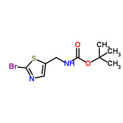 tert-butyl((2-bromothiazol-5-yl)methyl)carbamate结构式