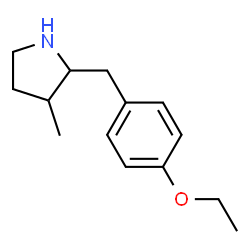 Pyrrolidine, 2-[(4-ethoxyphenyl)methyl]-3-methyl- (9CI) structure