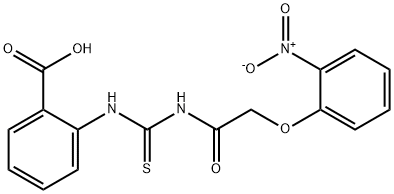 2-[[[[(2-nitrophenoxy)acetyl]amino]thioxomethyl]amino]-benzoic acid结构式