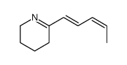 6-[(1E,3E)-penta-1,3-dienyl]-2,3,4,5-tetrahydropyridine结构式