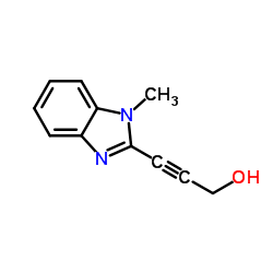 2-Propyn-1-ol,3-(1-methyl-1H-benzimidazol-2-yl)-(9CI) Structure