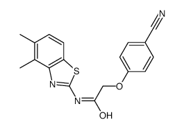 2-(4-cyanophenoxy)-N-(4,5-dimethyl-1,3-benzothiazol-2-yl)acetamide结构式
