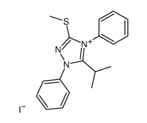 5-Isopropyl-3-methylsulfanyl-1,4-diphenyl-1H-[1,2,4]triazol-4-ium; iodide Structure